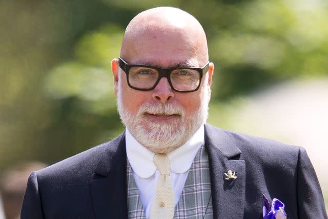 <p>UK Press Pool/UK Press via Getty;</p> Gary Goldsmith attends the wedding of Pippa Middleton and James Matthews at St Mark's Church in May 2017.