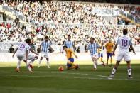 Football Soccer - Malaga v Barcelona - Spanish Liga BBVA - La Rosaleda stadium, Malaga, Spain - 23/1/16 Barcelona's Lionel Messi (C) in action. REUTERS/Jon Nazca