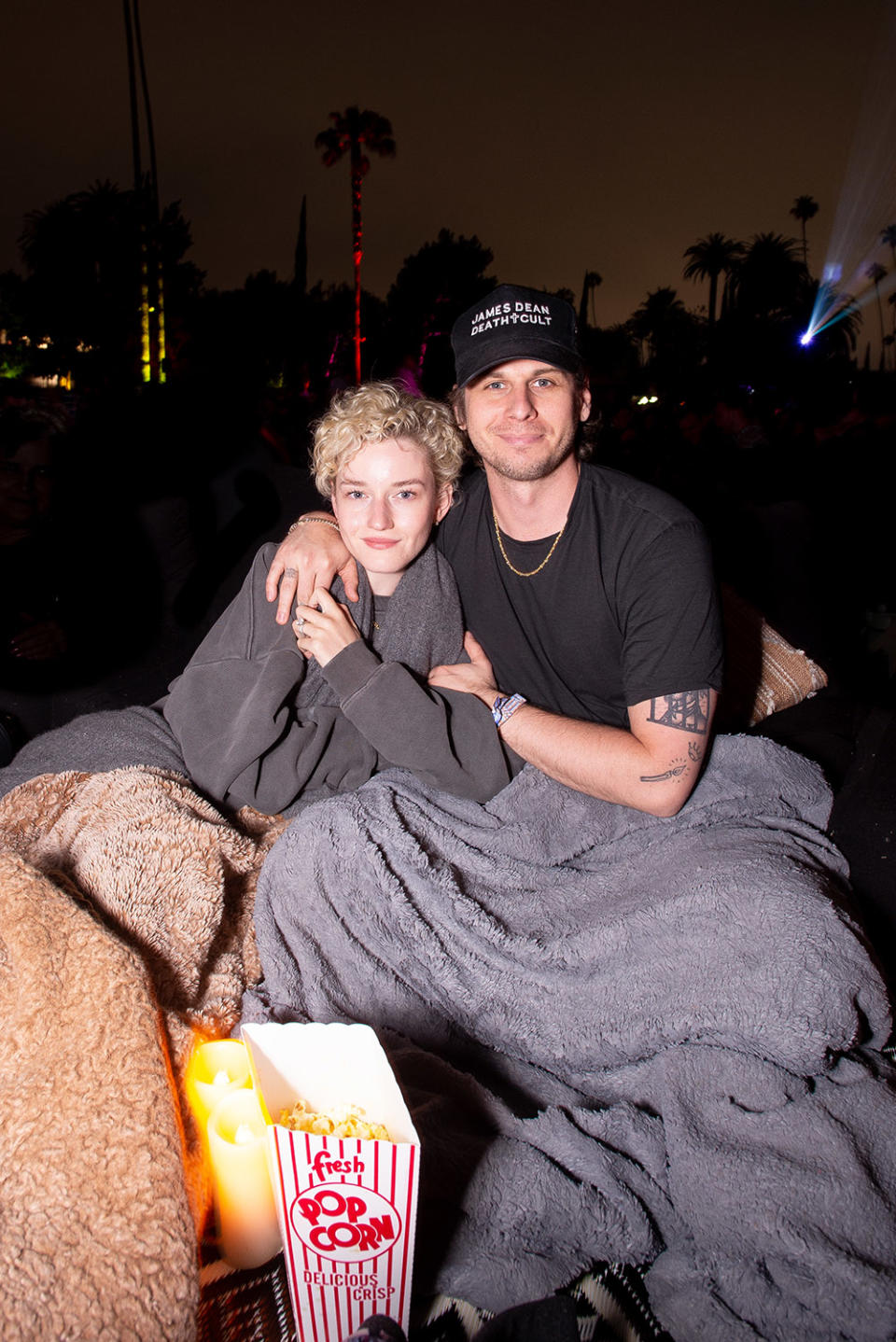 Julia Garner and Mark Foster Attend Cinespia’s Screening of ‘Gentlemen Prefer Blondes’ at Hollywood Forever in Partnership with LA Pride Presented by Amazon Studios