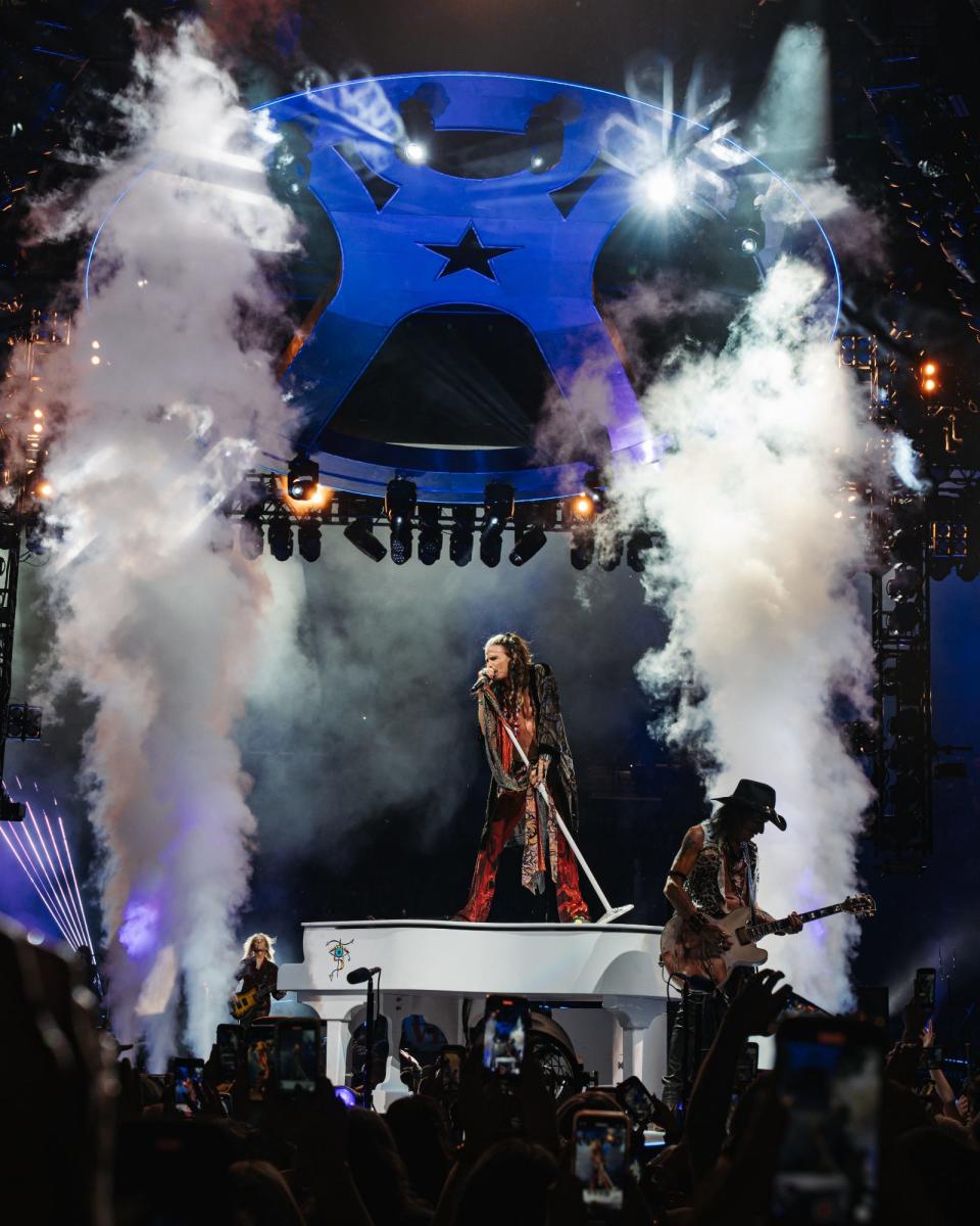 Aerosmith launched the Peace Out tour Sept. 2 at Philadelphia’s Wells Fargo Center in 2023, but had to soon postpone the tour until 2024.