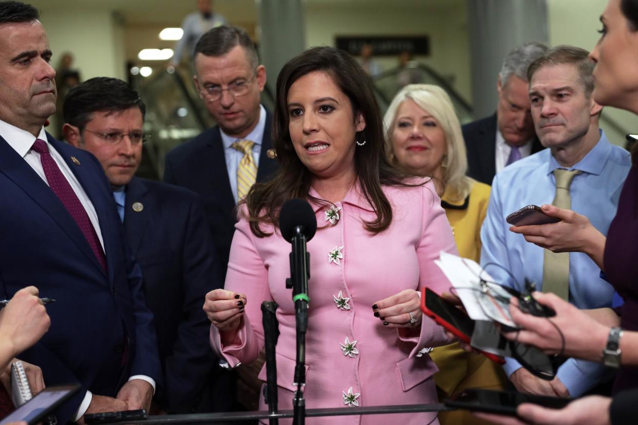 Elise Stefanik has positioned herself as forceful defender of Donald Trump (Getty Images)