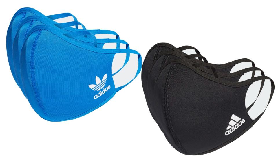 The face masks have Adidas's iconic three-stripe logo and will look cool for any occasion.