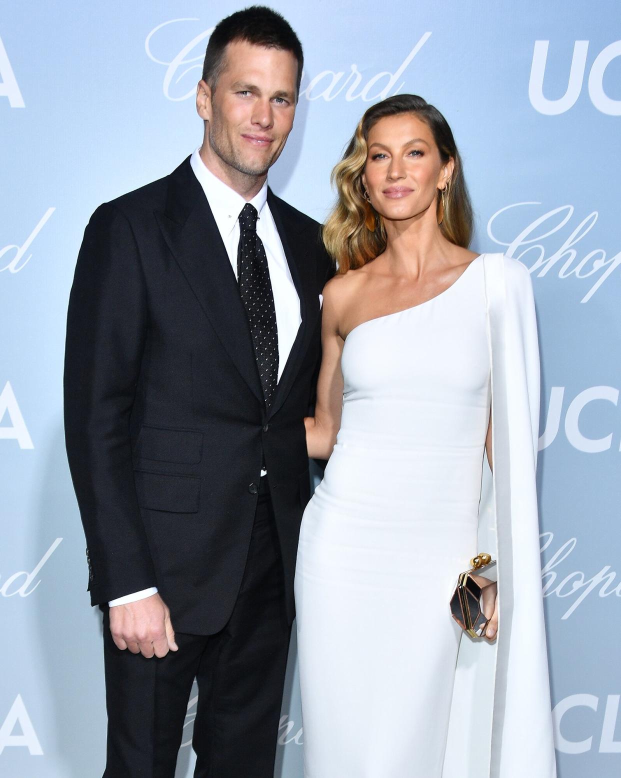 Tom Brady and Gisele Bündchen arrives at the 2019 Hollywood For Science Gala at Private Residence on February 21, 2019 in Los Angeles, California.