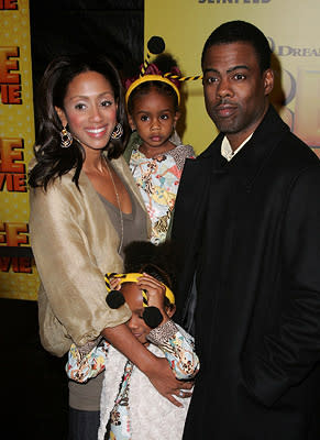 Chris Rock and family at the New York City premiere of DreamWorks Pictures' Bee Movie