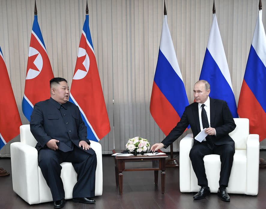 The Russian president said that the Kremlin would like to help support efforts to resolve the North Korean nuclear standoff (AP)