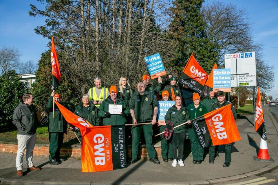 Ambulance workers are striking all across the North East today (February 6) to campaign for better pay and working conditions Credit: SARAH CALDECOTT <i>(Image: SARAH CALDECOTT)</i>