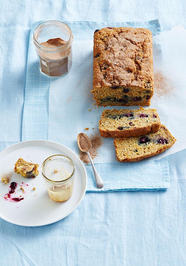 Blueberry, carrot and coconut loaf