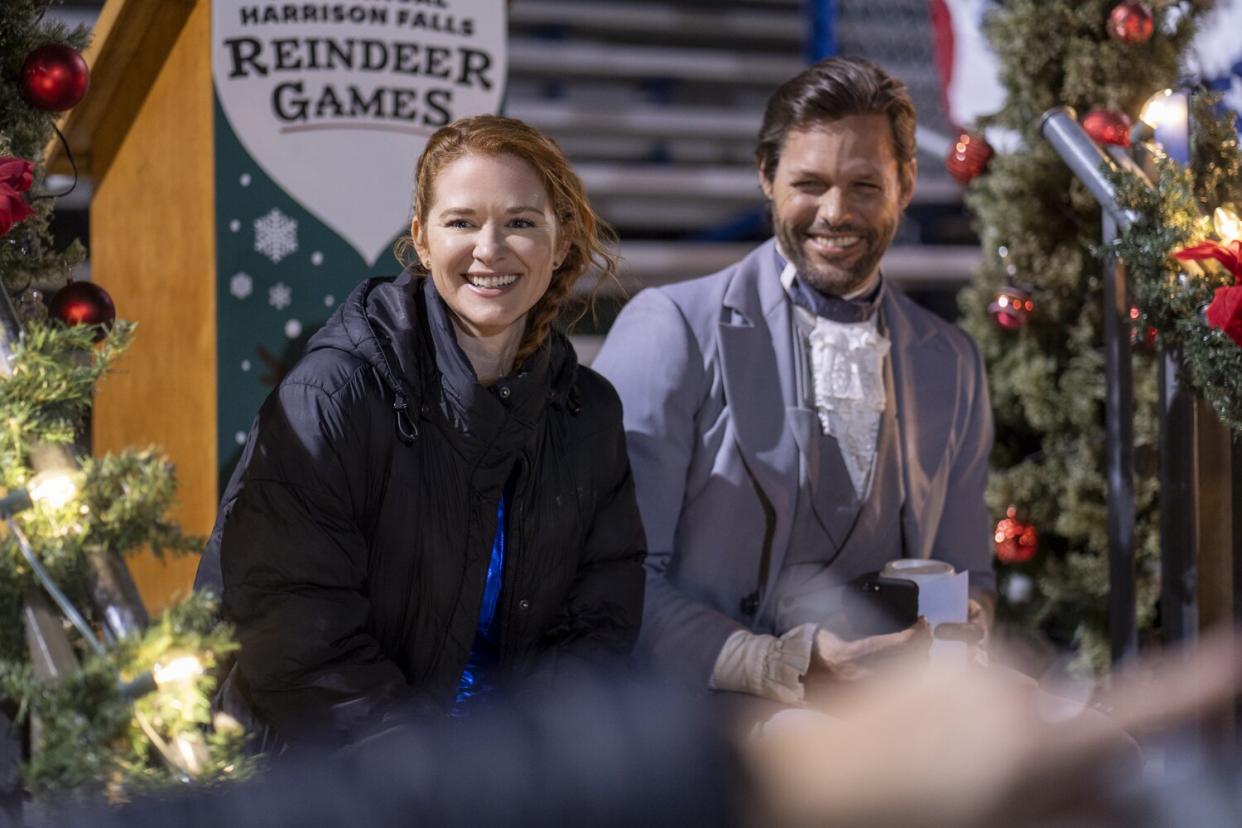 Behind the Scenes Reindeer Games Homecoming Sarah Drew and Justin Bruening