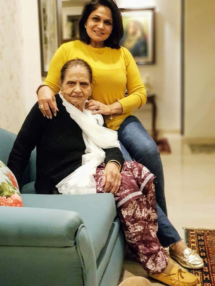 Vimi with her late mother