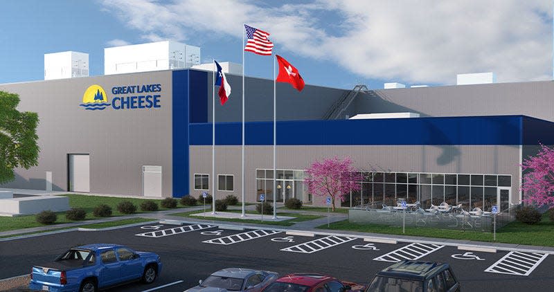An artist's rendering of the planned Great Lakes Cheese Co. production and distribution plant in Abilene.
