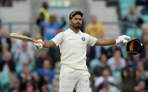 Rishabh Pant makes a maiden Test century at the Oval as India chase 464 for victory - Credit: Matt Dunham/AP