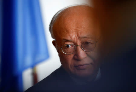 International Atomic Energy Agency (IAEA) Director General Yukiya Amano listens during an interview with Reuters at the IAEA headquarters in Vienna, Austria September 26, 2017. REUTERS/Leonhard Foeger