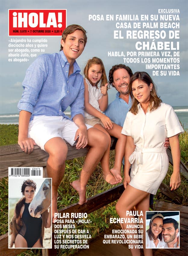 Chábeli Iglesias y su familia