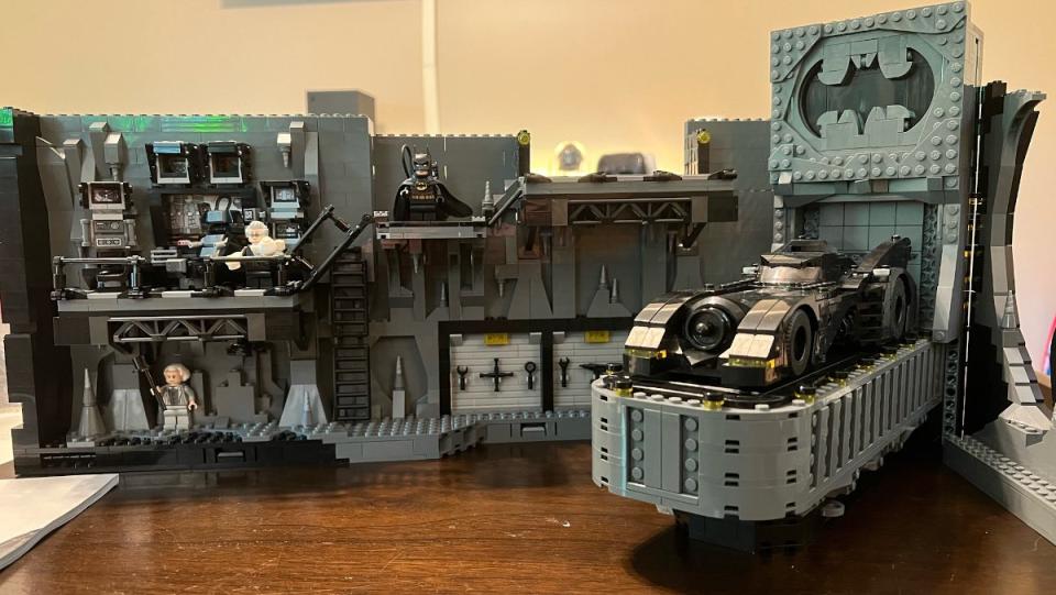 LEGO Batcave under construction