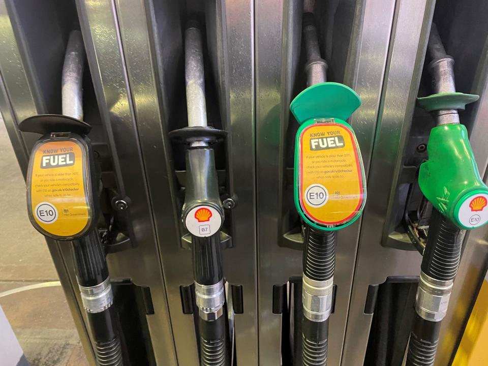 File photo dated 02/09/21 of E10 petrol pumps at a Petrol Station in Liverpool. Petrol prices have reached a three-year low, the RAC said, and the average price of a litre of the fuel at UK forecourts on Tuesday was 135.7p. Issue date: Wednesday September 25, 2024.