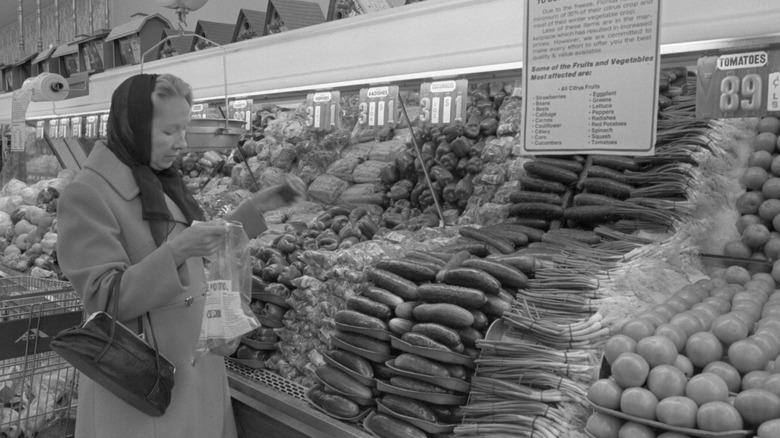 Woman shopping at old A&P