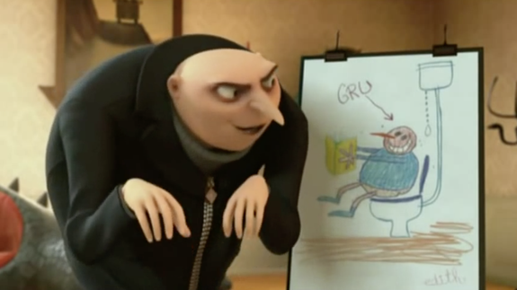 how long could gru survive without toilet 