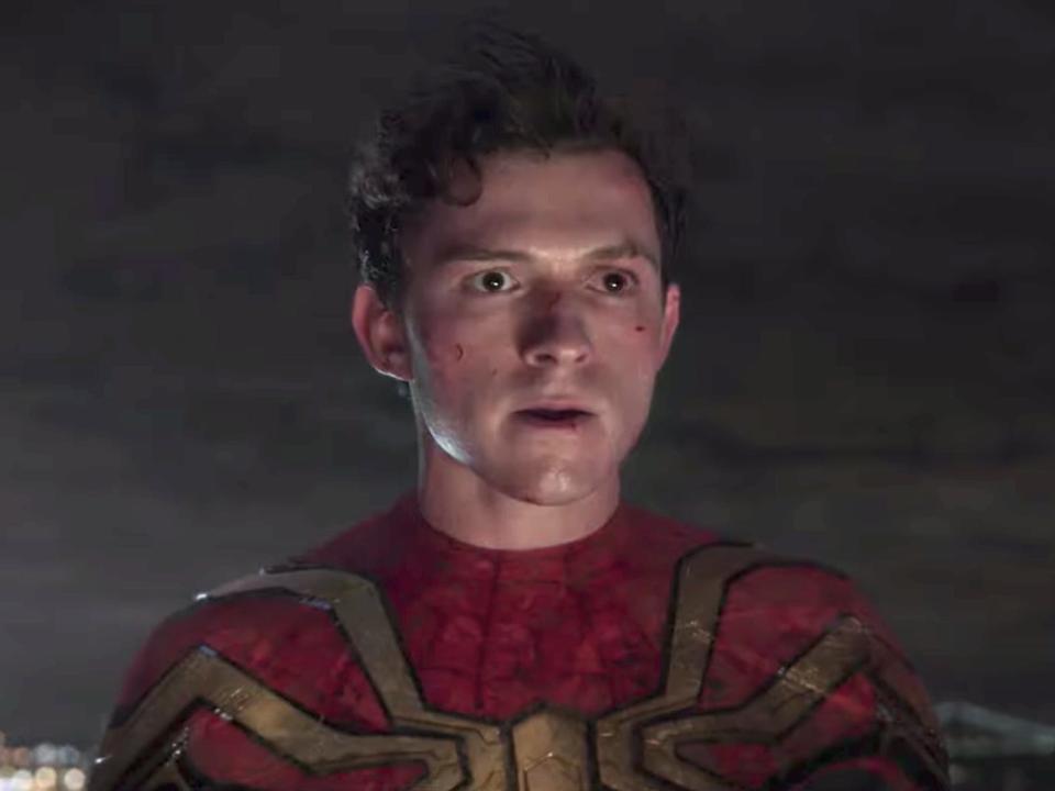 Tom Holland as Spider-Man in "Spider-Man: No Way Home."