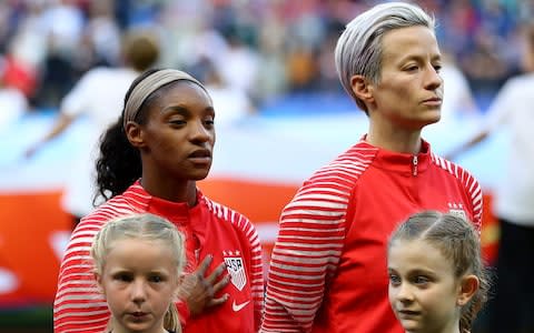 Megan Rapinoe refuses to sing the American national anthem out of protest - Credit: getty images