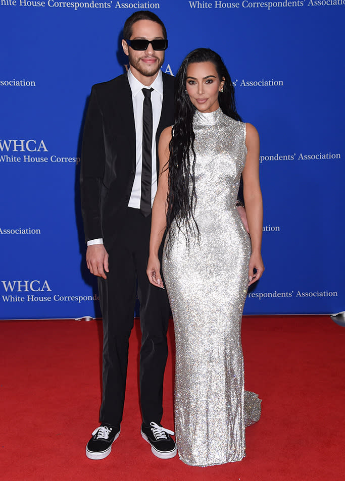 Pete Davidson and Kim Kardashian arriving to the 2022 White House Correspondents’ dinner held at the Washington Hilton Hotel on April 30, 2022 in Washington, D.C. - Credit: Tammie Arroyo / AFF-USA.com / ME