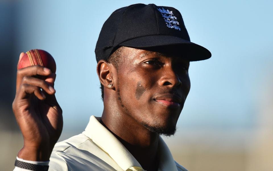 England&#39;s Jofra Archer leaves the field after taking 6-62 the final on the second day of the fifth Ashes cricket Test match between England and Australia at The Oval in London on September 13, 2019 - AFP/Glyn Kirk