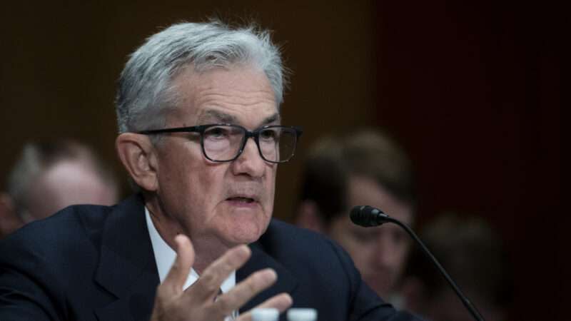 Federal Reserve Chair Jerome Powell speaking at congressional hearing