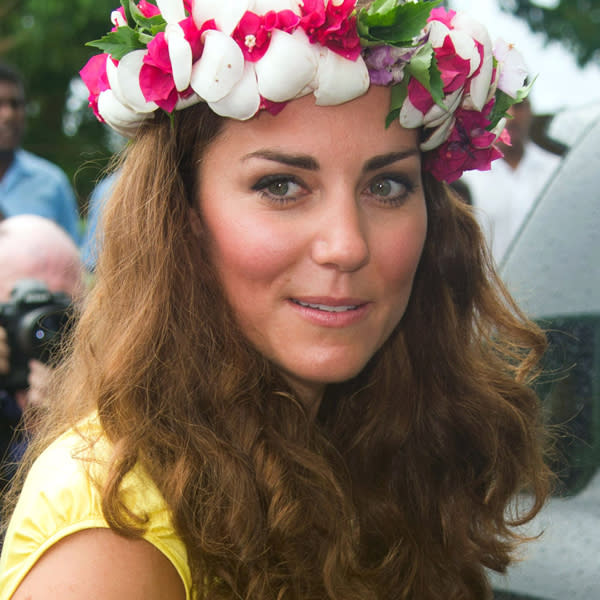 Kate Middleton Top 10 Best Hairstyles: The Duchess let her natural curls shine through during a trip to the Solomon Islands as part of the Diamond Jubilee tour ©Rex