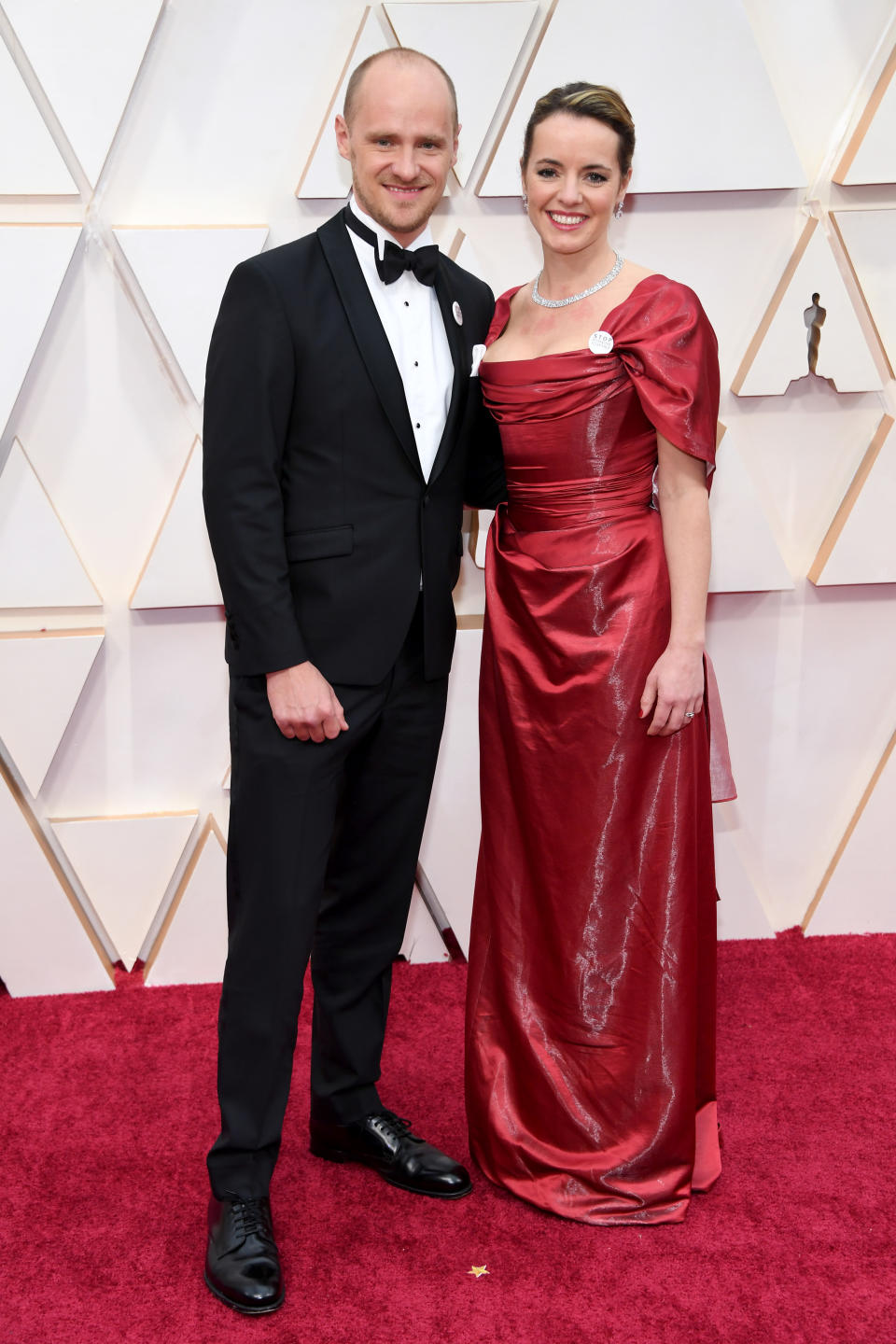 HOLLYWOOD, CALIFORNIA - FEBRUARY 09: Filmmaker Edward Watts and Olivia Scarlett-Watts attend the 92nd Annual Academy Awards at Hollywood and Highland on February 09, 2020 in Hollywood, California. (Photo by Kevin Mazur/Getty Images)