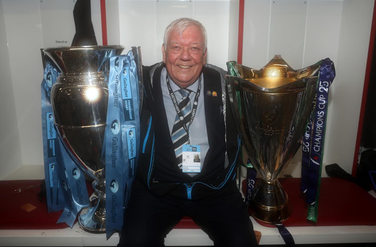 Exeter Chiefs owner Tony Rowe wants his side to take on the world after winning the Premiership and European double (Getty)