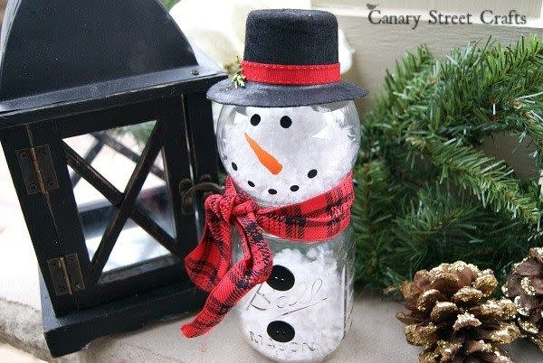 Mason Jar Snowman