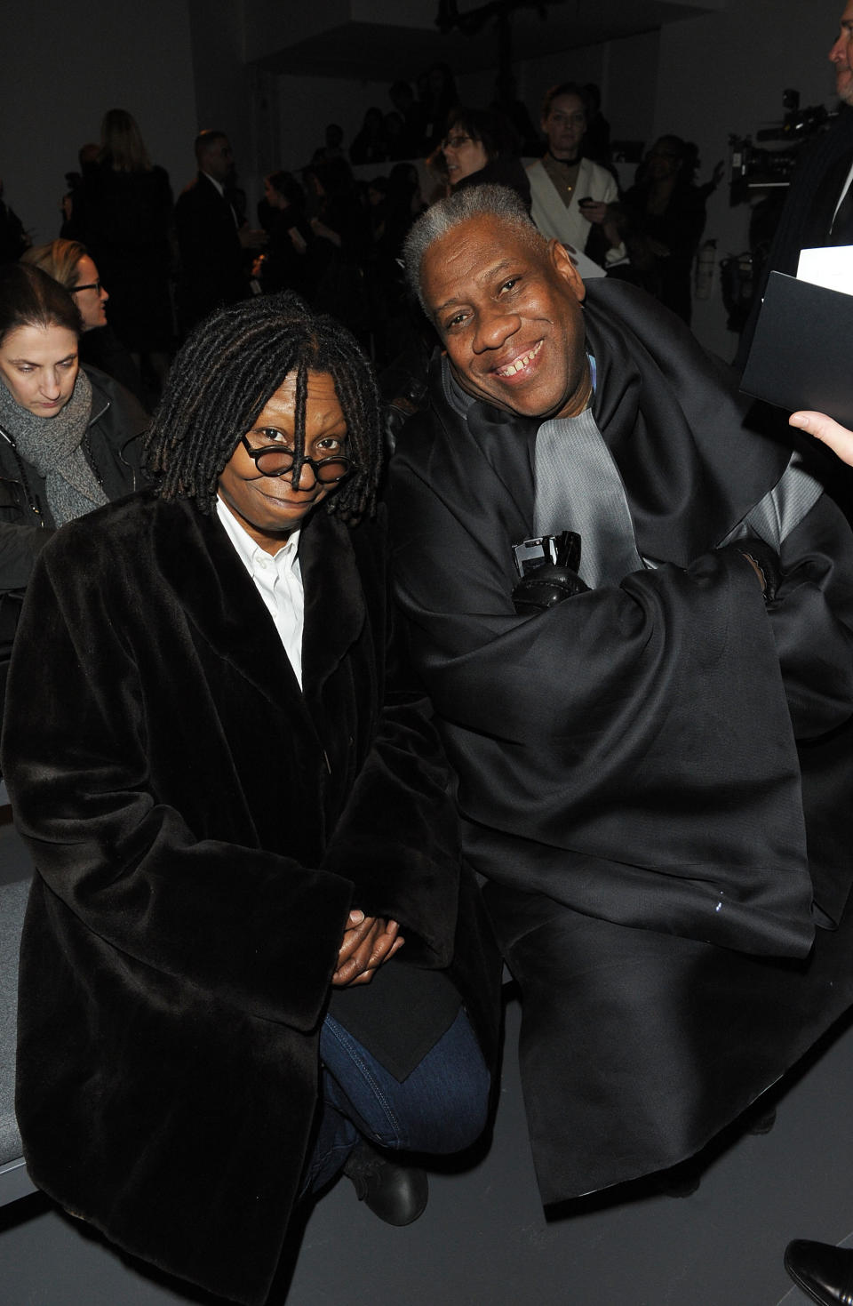 Whoopi Goldberg and André Leon Talley attend the Calvin Klein Fall 2010 Fashion Show during Mercedes-Benz Fashion Week at 205 West 39th Street on Feb. 18, 2010, in New York City. - Credit: Andrew H. Walker/Getty Images for IMG