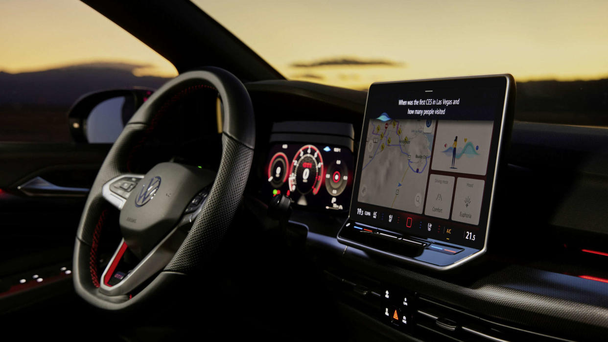  Dashboard of a Volkswagen car. 