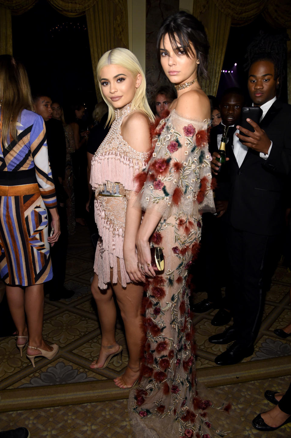 NEW YORK, NY - SEPTEMBER 09: Kylie Jenner and Kendall Jenner during Harper's Bazaar's celebration of 'ICONS By Carine Roitfeld' presented by Infor, Laura Mercier, and Stella Artois  at The Plaza Hotel on September 9, 2016 in New York City.  (Photo by Jamie McCarthy/Getty Images for Harper's Bazaar)
