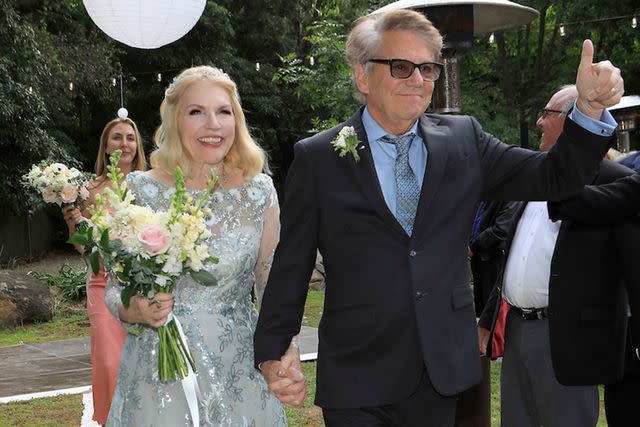 <p>Nina Prommer</p> Anson and Sharon Williams at their May 6, 2023 wedding in Ojai, California