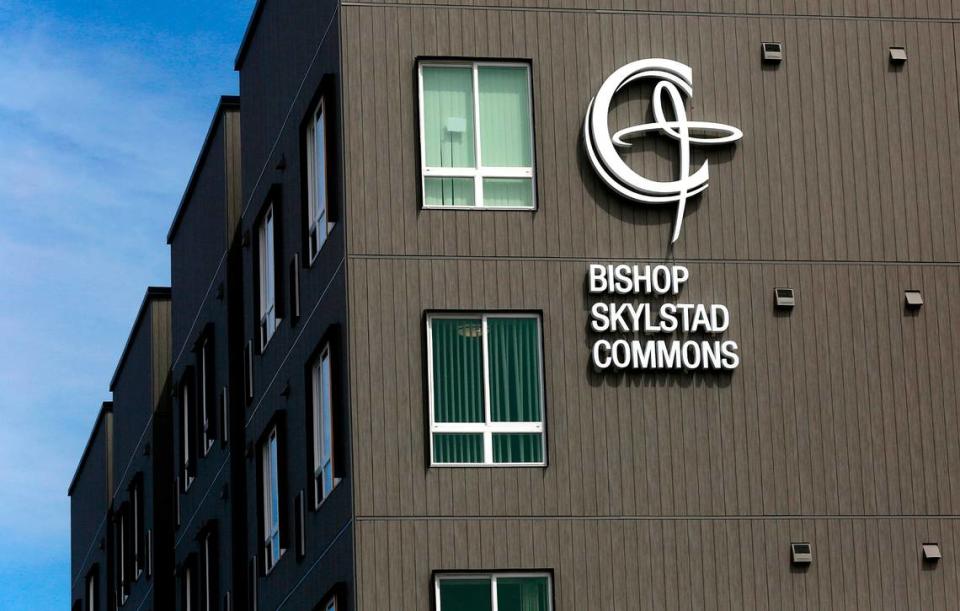 The Bishop Skylstad Commons supportive housing is completely income based, and tenants can live there as long as they need to.