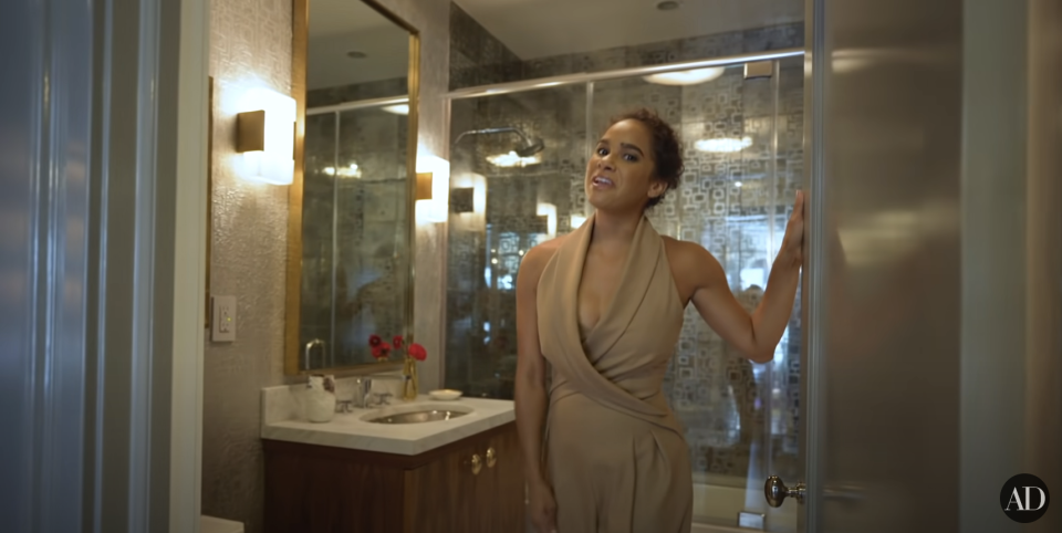 Misty Copeland in her bathroom