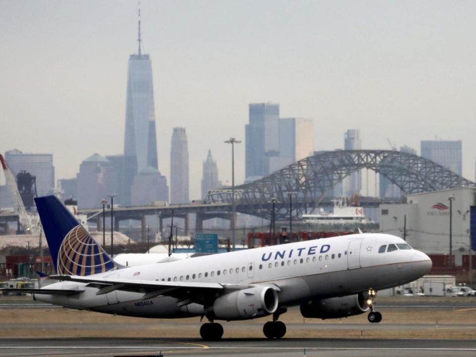 A United Airlines Airbus passenger jet at Newark Liberty International Airport (stock image) (Reuters)