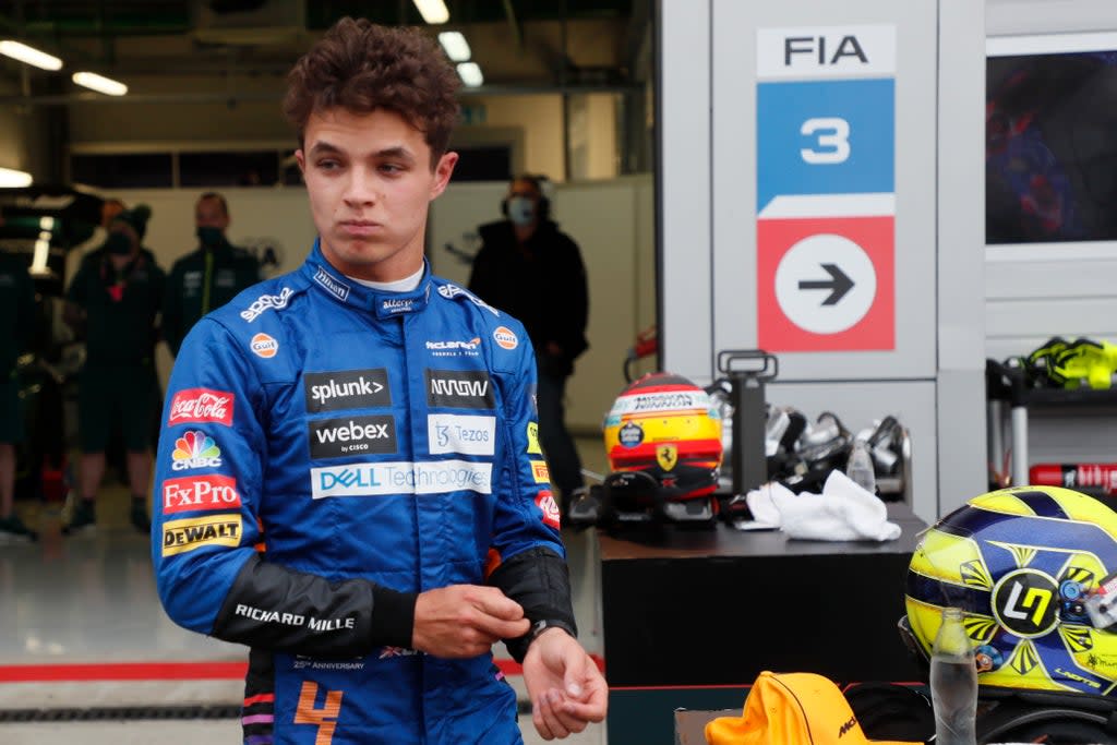 Lando Norris qualified on pole but failed to capitalise in Sochi (AP)