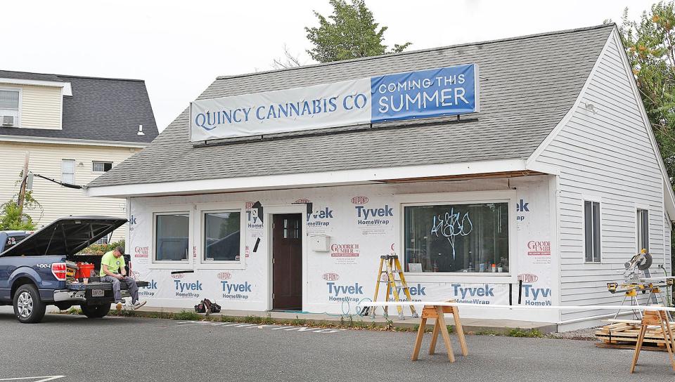 The new Quincy Cannabis Co. location at the Fore River rotary in Quincy.