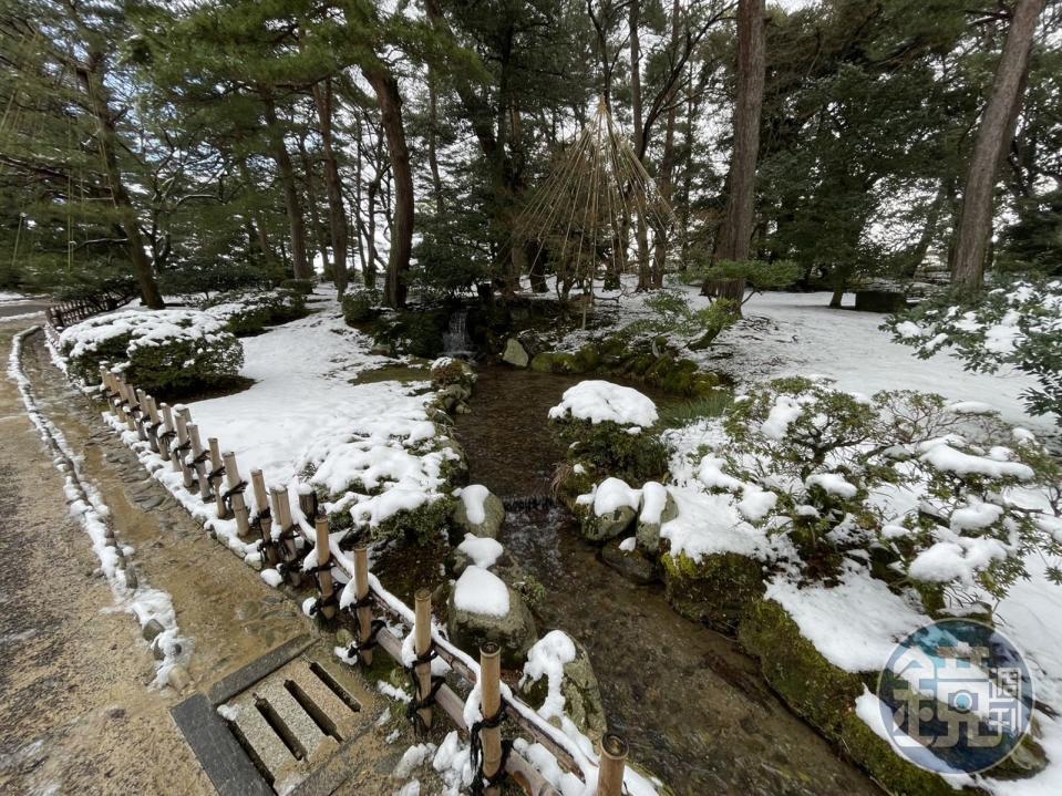 兼六園內看不出有受到地震影響。