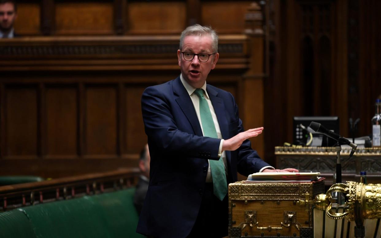 Multiple Whitehall sources told this newspaper that Mr Gove, the Chancellor of the Duchy of Lancaster, had masterminded Oliver Lewis’s dramatic departure from Downing Street  - Reuters