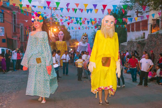 <p>Kobby Dagan/VW Pics/Universal Images Group via Getty Images</p> Mojiganga puppets at the Valle del Maiz festival, in San Miguel de Allende.