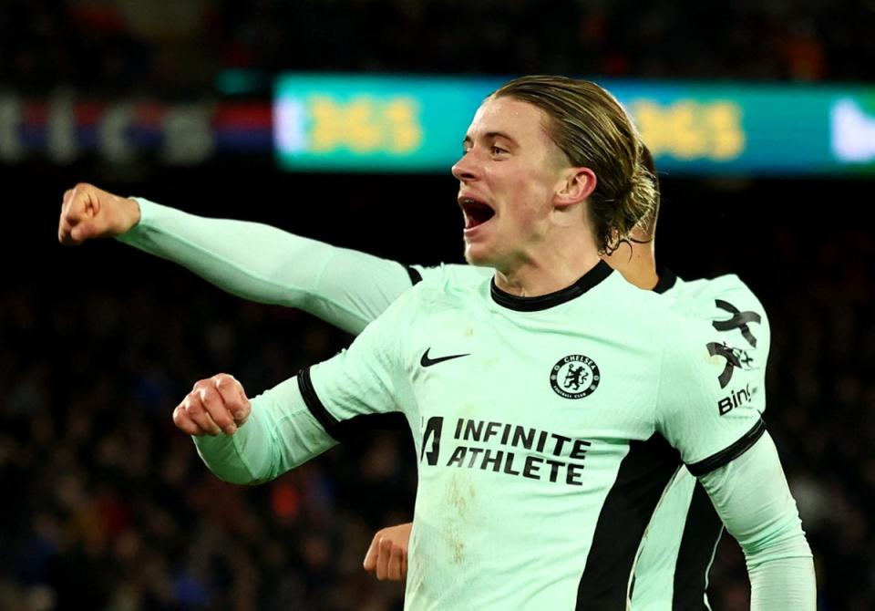 Conor Gallagher celebrates his second goal (Action Images via Reuters)