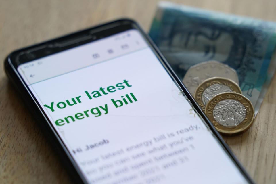 Household energy bills would have been desperately unaffordable for many without extra support  (PA Wire)