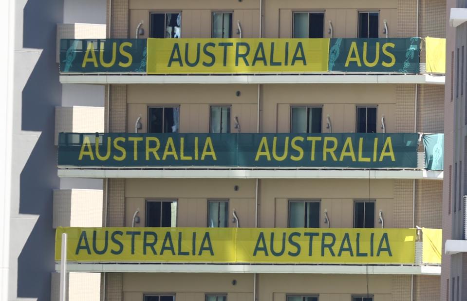 Australia's floors at the Olympic village in Tokyo. (Kim Kyung-Hoon/Reuters) 