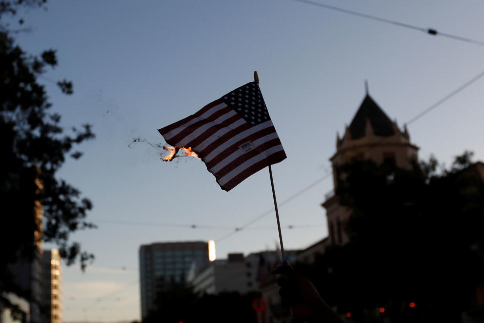 Flag-burning in America: A look back