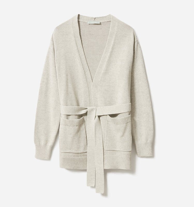 Everlane The Soft Cotton Wrap Cardigan