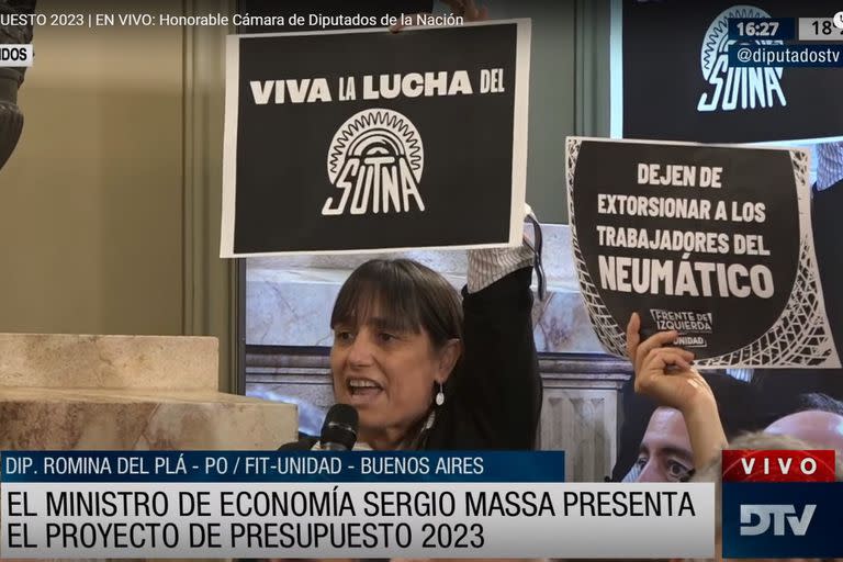 Romina del Plá acusó a Massa de extorsionar a los trabajadores del neumático