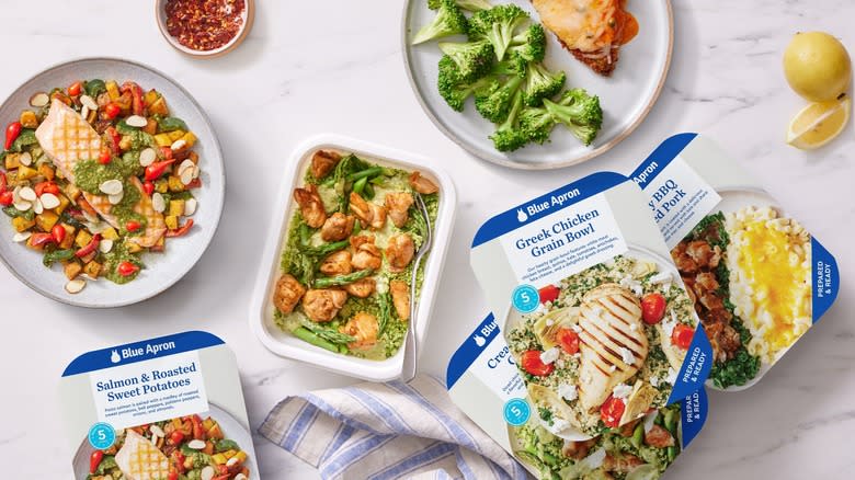 variety of blue apron meals