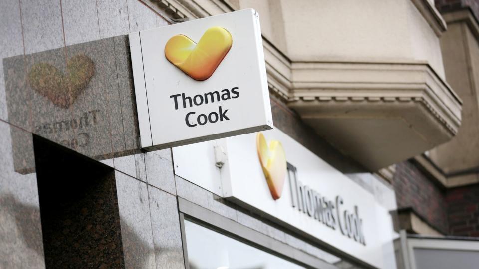 Ein Büro des ehemaligen Reiseveranstalters Thomas Cook in Düsseldorf.